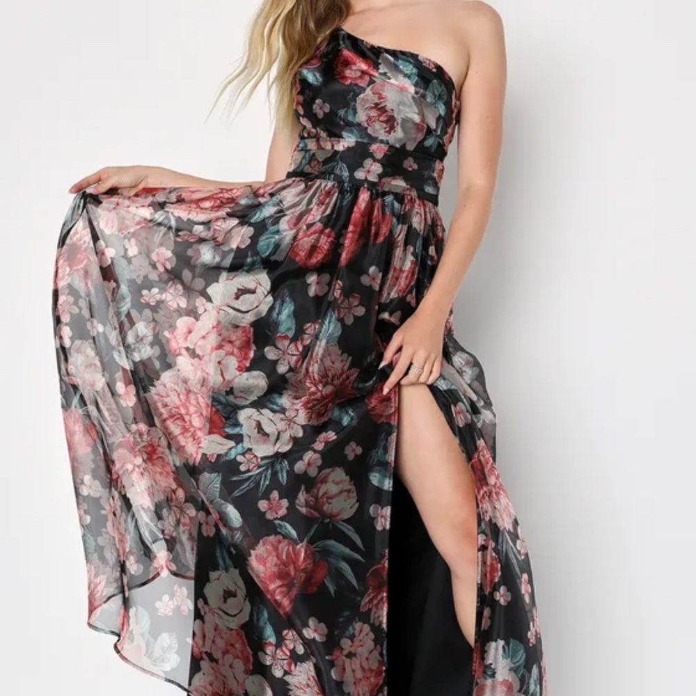 Floral Black Maxi Dress